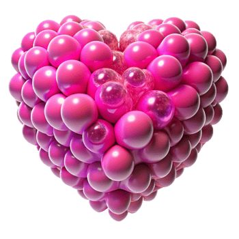 vibrant rustic A swarm of nanobots forming the shape of a human heart, illuminated by a vibrant pink light. Microscopic style 4K png