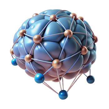 magnificent modern A human brain connected to a network of glowing wires, representing neural interfaces. Biopunk style genuine png