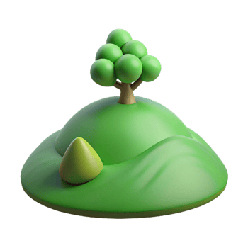 serene minimalist A rolling green hill with a lone tree, peaceful and serene lighting, landscape photography style high resolution png