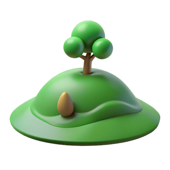 elegant vintage A rolling green hill with a lone tree, peaceful and serene lighting, landscape photography style high resolution png