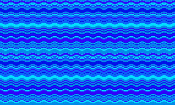 Vibrant blue wavy stripes create a dynamic, seamless pattern perfect for backgrounds, textiles, or website designs. vector