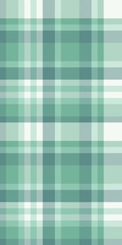 Faded texture tartan fabric, halftone textile seamless background. Product pattern check plaid in mint and white colors. vector