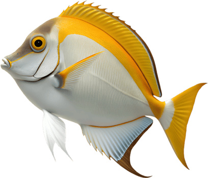 Colorful and Lively Tang Fish Clipart with Detailed Design. . png