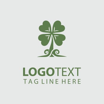 Green Luck Shamrock Trees vector
