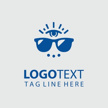 Optic Vibe Eyewear Glasses Logo Design vector