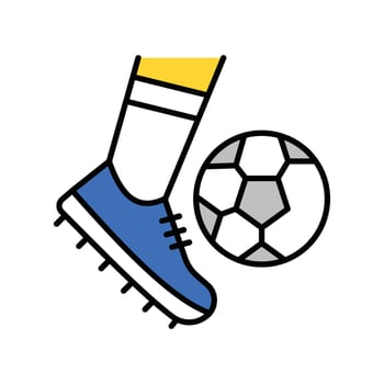 Football filled outline icon. EPS 10 file vector