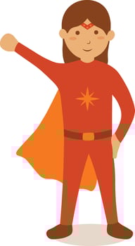 Children Superhero Illustration vector