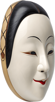 Expressive Noh mask clipart for theater presentations. . png