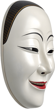 Cultural Noh mask clipart for theater production. . png