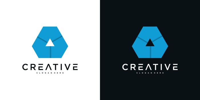 Creative abstract geometric logo design vector