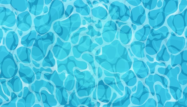 Water ripple surface pool or ocean water with glares sunlight reflections, game texture top view. Beach sea clean and deep water. vector