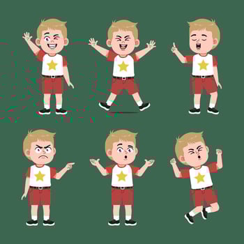 Boy with Blond Hair Cartoon vector