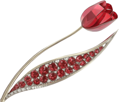Precious Gemstone Tulip Art Displaying Stunning Floral Beauty. . png