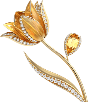 Elegant Gemstone Tulip Crafted with Brilliant Colors. . png