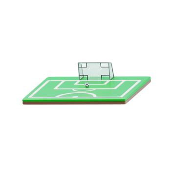 Football Practice Net 3D Icon. Soccer training equipment 3d icon png
