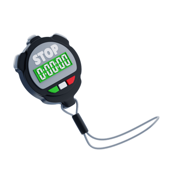 Digital Stopwatch 3D Icon. Sports timing device 3d icon png