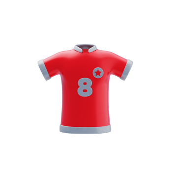 Player T-Shirt 3D Icon. Football T-shirt 3D Icon png