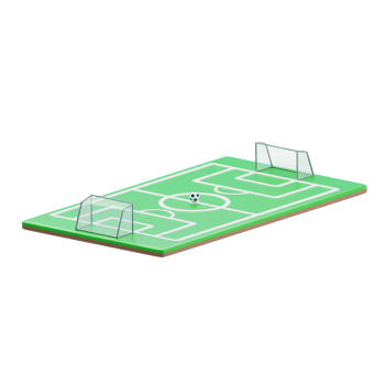 Football Ground 3D Icon. 3D football field icon png
