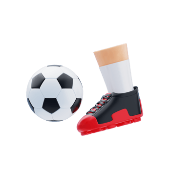 Free Kick 3D Icon. Football kick 3d icon png