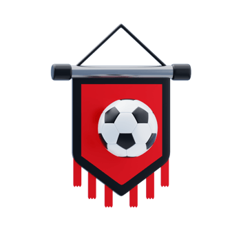 Football Team Flag 3D Icon png