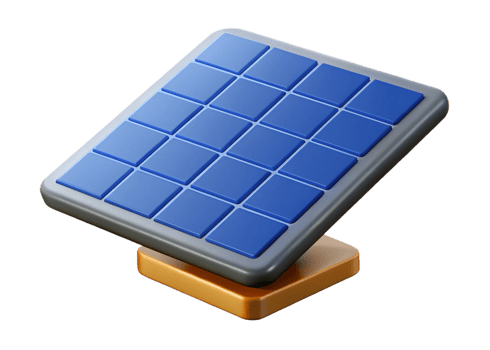 3D Render of a Portable Solar Panel for Renewable Energy png