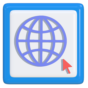 Simple 3d icon of globe network. Suitable for presentation media, design template, flayer, brochure, promotion media and advertisement png