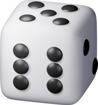 3D dice white playing cube png