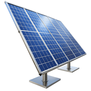 Highefficiency Solar Panel Array on Adjustable Metal Mounts for Optimal Sunlight Exposure png
