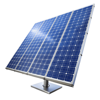 Highefficiency solar panel array on a ground mount system for clean energy generation png