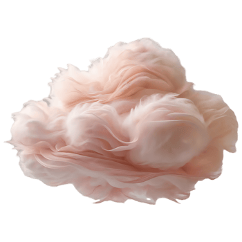 Soft Pink Cotton Candy Cloud Transparent Background for Digital Projects png