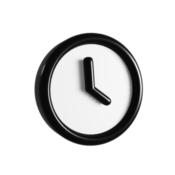 Classic Black Analog Wall Clock png