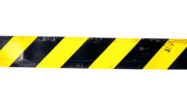 Bold Caution Tape with Black and Yellow Stripes Signaling Safety Warnings and Hazardous Areas png