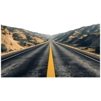 Empty Highway to the Horizon Royalty-Free Transparent Background Image png