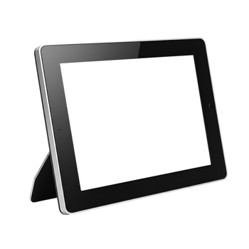 A tablet device with on transparent background png