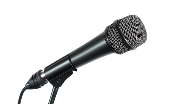 Professional Black Microphone for Recording, Broadcasting, and Live Performances Perfect for Musicians, Podcasters, and Public Speakers to Capture Clear Sound png