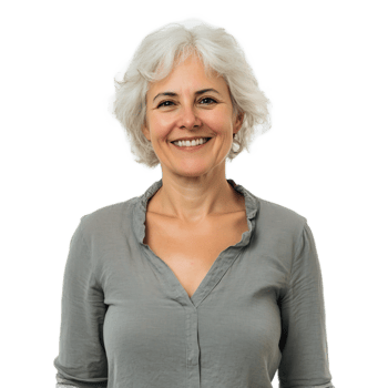 Radiant Mature Woman Exuding Positivity and Confidence png