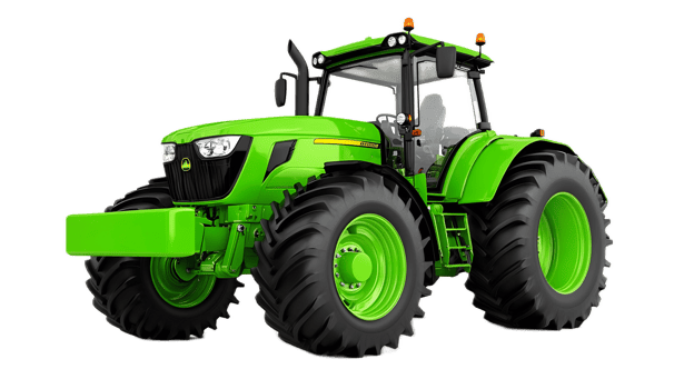 Powerful Green Agricultural Tractor Machinery for Farm Cultivation and Land Work png