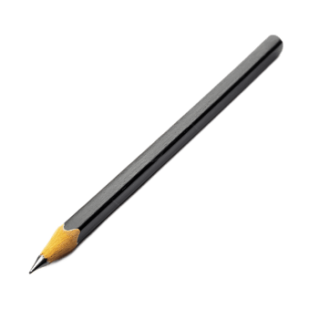 Sharp Wooden Pencil on White Background for Office or School Use png