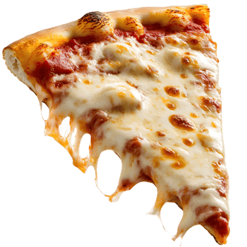 Mouthwatering Slice of Melted Cheese Pizza on Transparent Background png