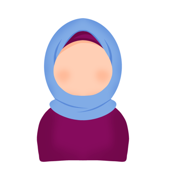 A woman wearing a hijab sticker png
