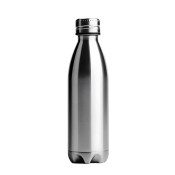Stainless Steel Reusable Water Bottle Transparent Image on White Background png