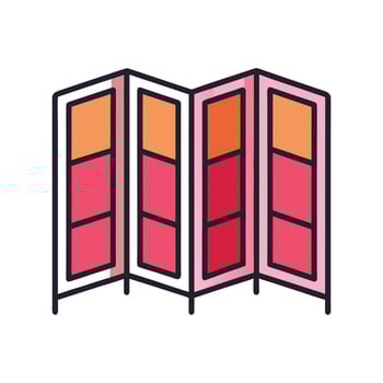 Stylish Bedroom Folding Room Divider Design vector