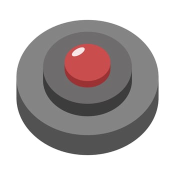 Gray land mine icon. vector