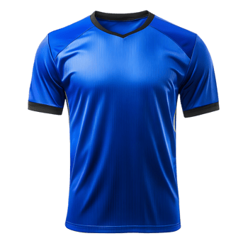 Blue Soccer Jersey with Graphic Design for Athletic Sports Competition png