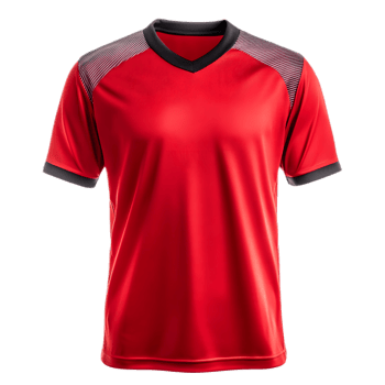 Red and Black Soccer Jersey for Sports Team Uniform Design png