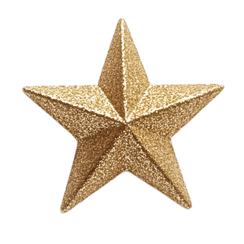 Stunning golden star with glittering shimmering texture for premium holiday and designs png