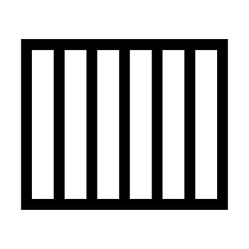 Prison bars silhouette icon. vector