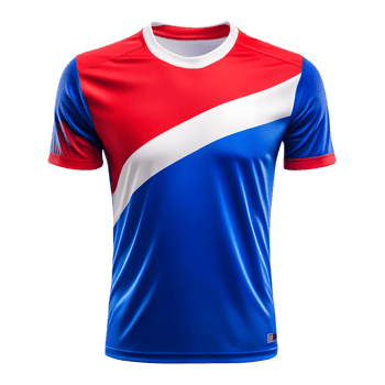 Vibrant Soccer Jersey Design with Bold Color Blocks and Graphic Elements png
