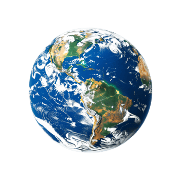 Stunning Digital Representation of Planet Earth Highlighting Environmental Sustainability png