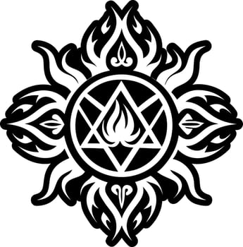 A glyph style of fire symbol vector
